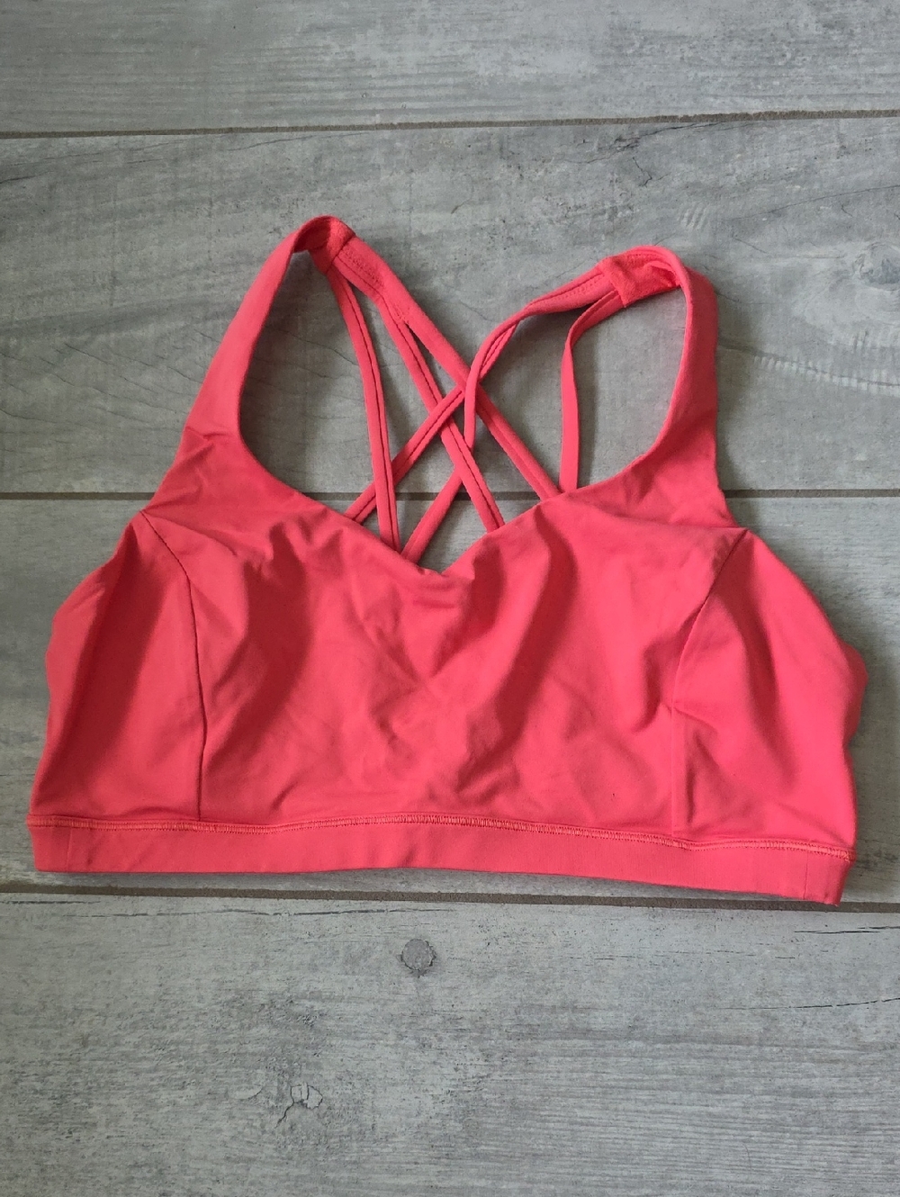 Lululemon - Strappy Back Sports Bra - Coral Pink